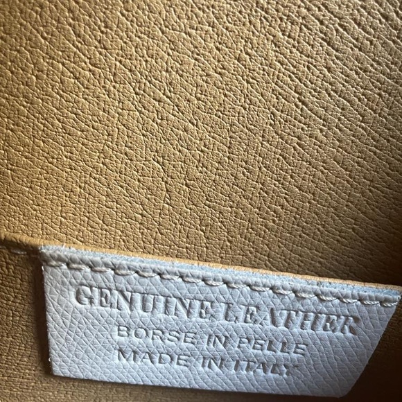 BORSE IN PELLE ITALIAN GENUINE LEATHER HANDBAG MISSING A STRAP. - Picture 3 of 7